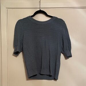 Blue Short Sleeve Sweater